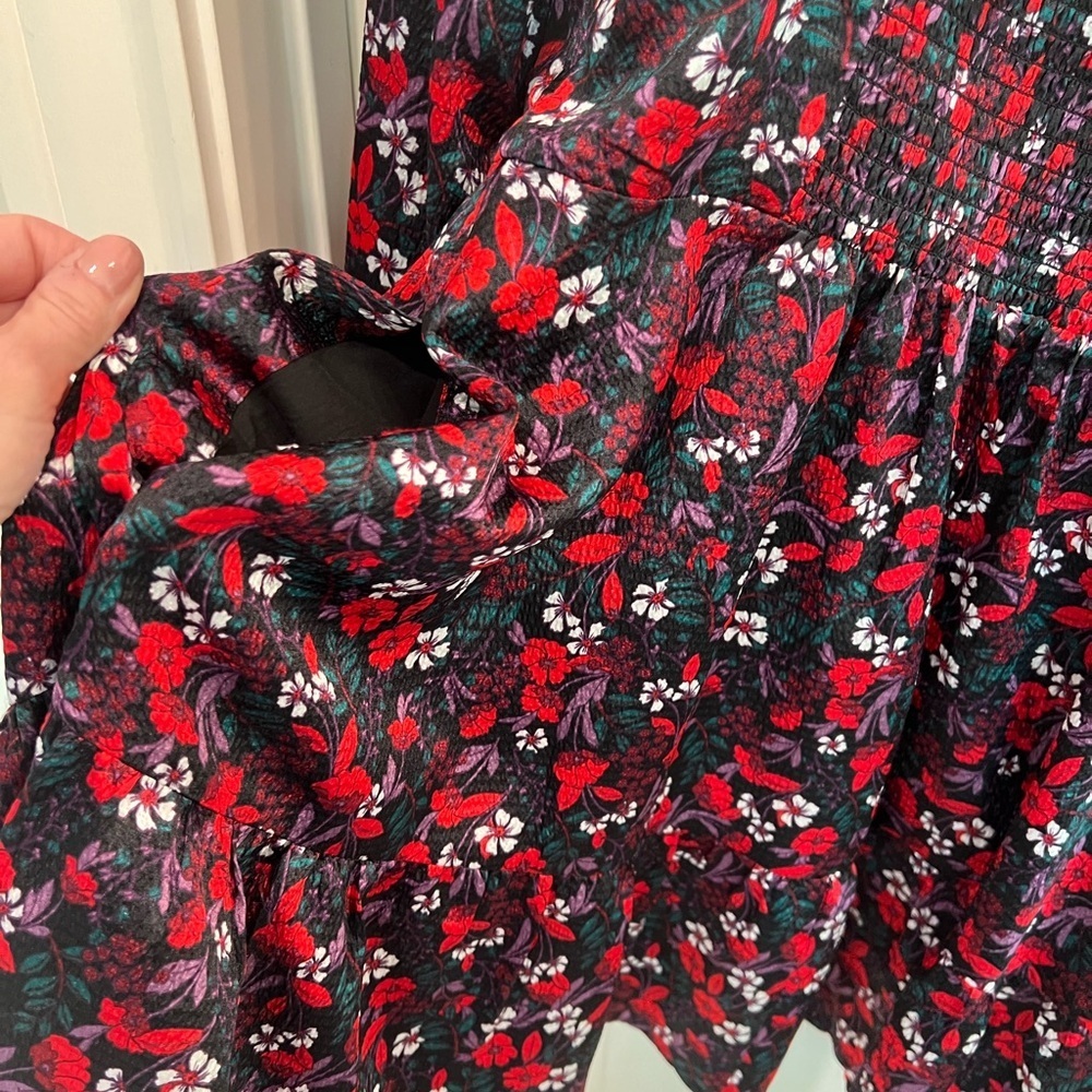 Draper‎ James Red and Black Ruffled Tiered Maxi Dress - Picture 2 of 5